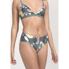 Amami Bikini Bottom Reversible in Green Wildflower/Daisy - 