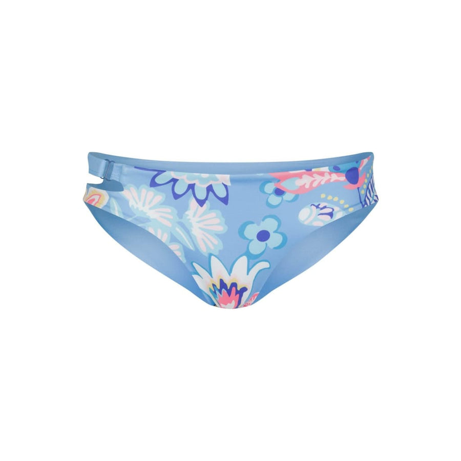 boochen sustainable bikini bottom caparica in summer floral skyblue Reversible bikini, surf bikini, eco-friendly swimwear, nachhaltige bademode, bikini unterteil