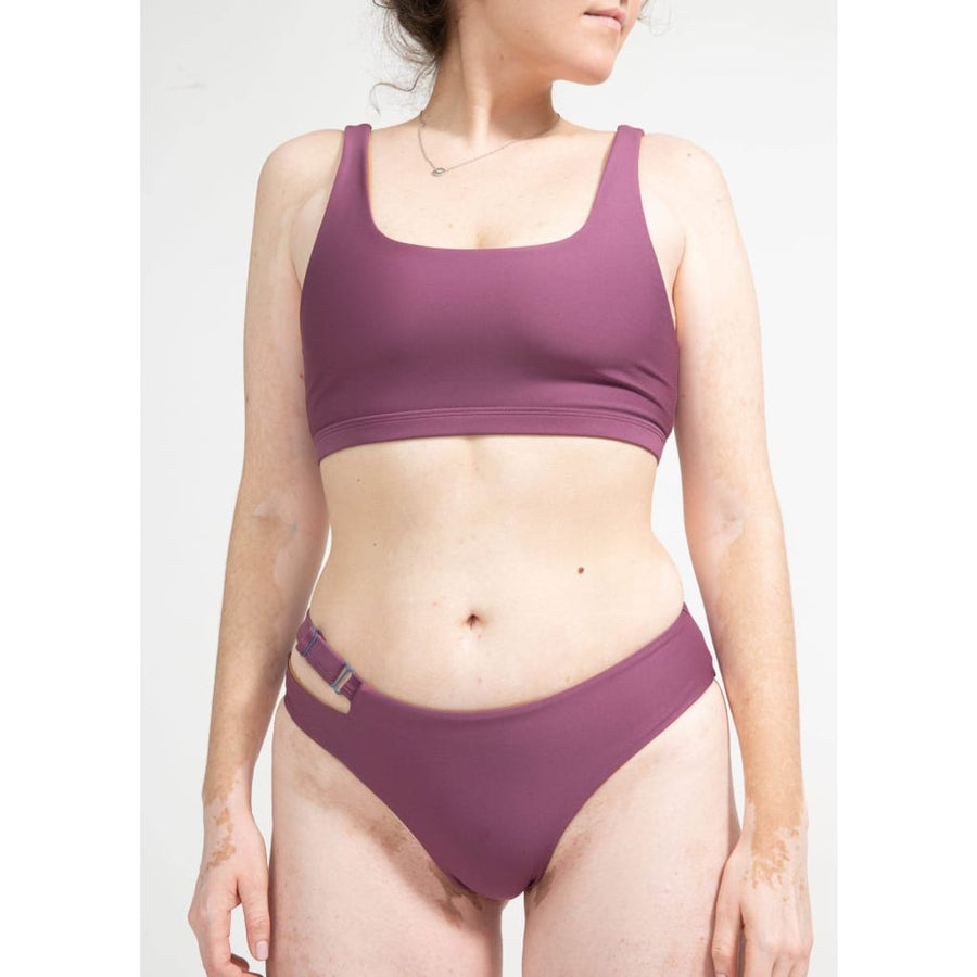 Caparica Bikini Top Reversible in Lavender / Honey Mustard -