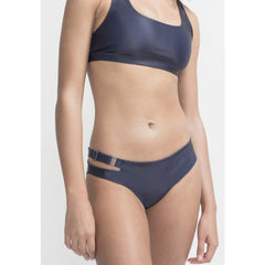 Caparica Bottom Reversible in Dark Blue / Solid Brown - boochen eco-conscious surfwear