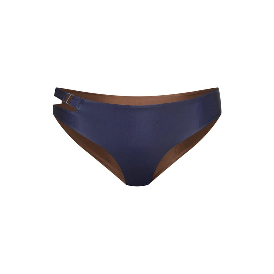 Caparica Bottom Reversible in Dark Blue / Solid Brown - boochen eco-conscious surfwear