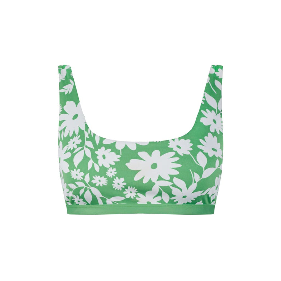 Caparica Top in Green Moonflower / Mint - bikini top