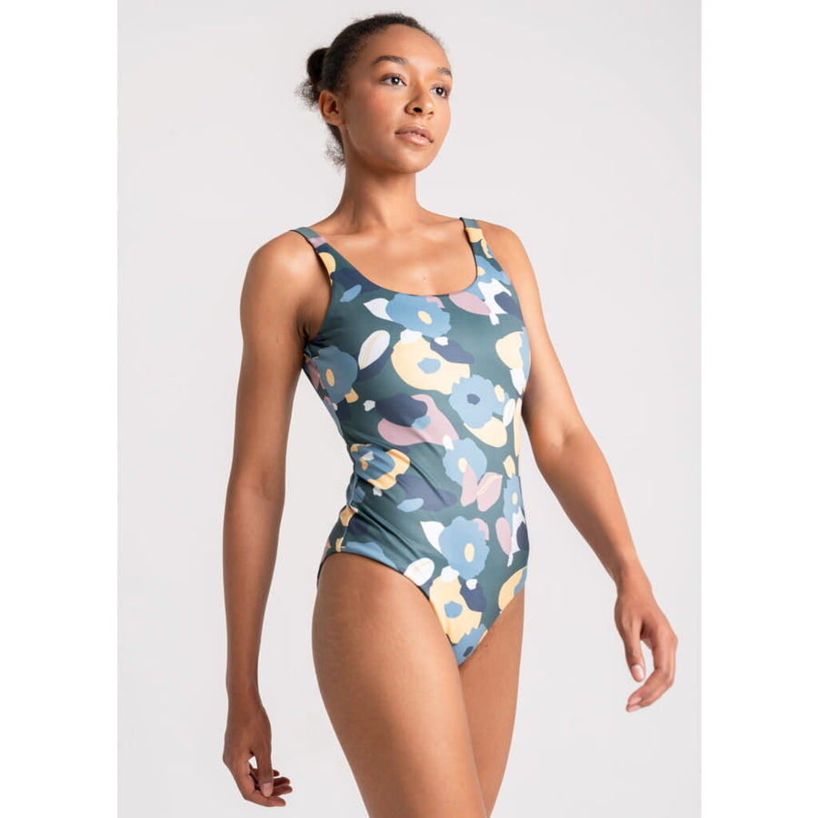 Langeoog Swimsuit Reversible in Green Wildflower - swimsuit