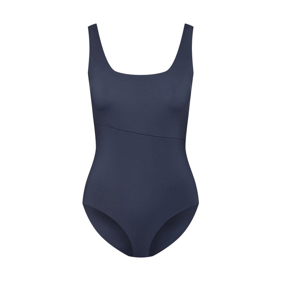 Langeoog Swimsuit Reversible in Midnight Blue/Mocha - boochen eco-conscious surfwear