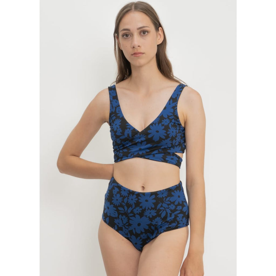 Noja Bottom in Dark Moonflower / Noir - bikini bottom