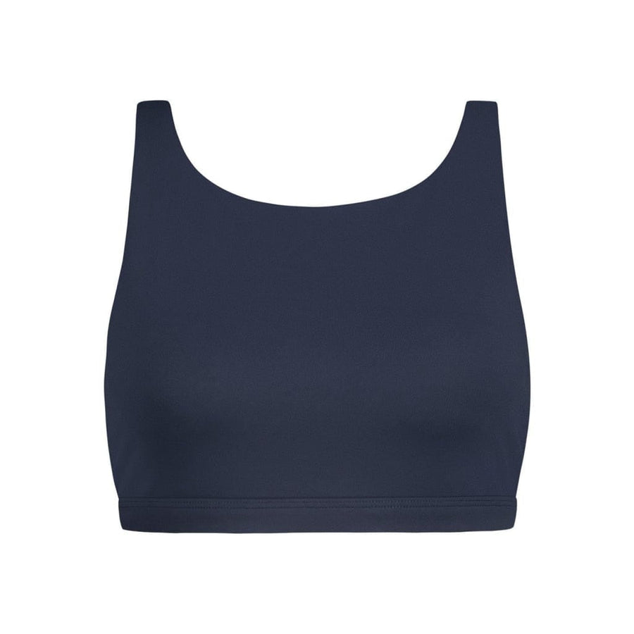 Sports bra Meco in Midnight blue / Mocha - boochen eco-conscious surfwear