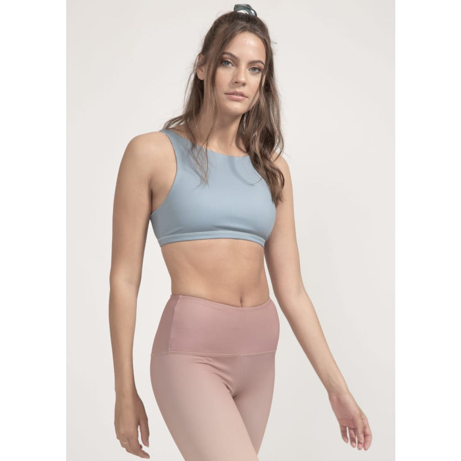 Sports bra Meco in Ocean Waves Print - boochen eco-conscious surfwear