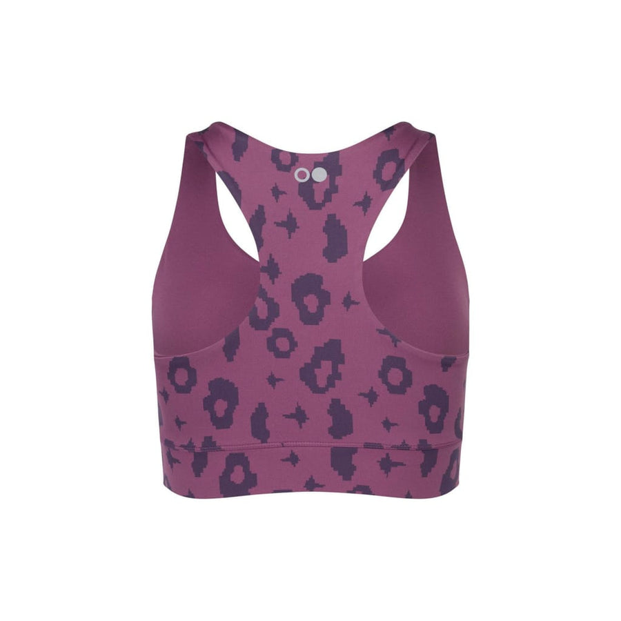 boochen eco-friendly sportsbra, yoga top, sportsbh, sustainable activewear, sustainable sportstop, nachhaltige sportsbh in lila leopard print