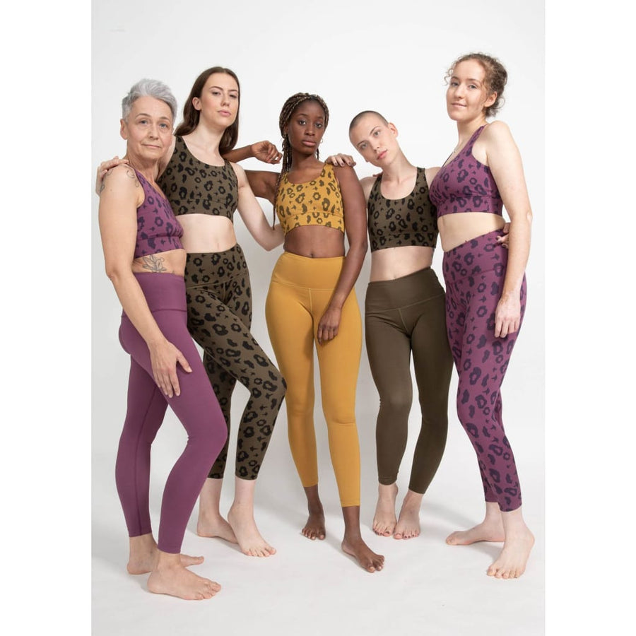 boochen eco-friendly leggings in green leopard, sustainable fashion, sustainable leggings, yoga, nachhaltige leggings im grün Leopard