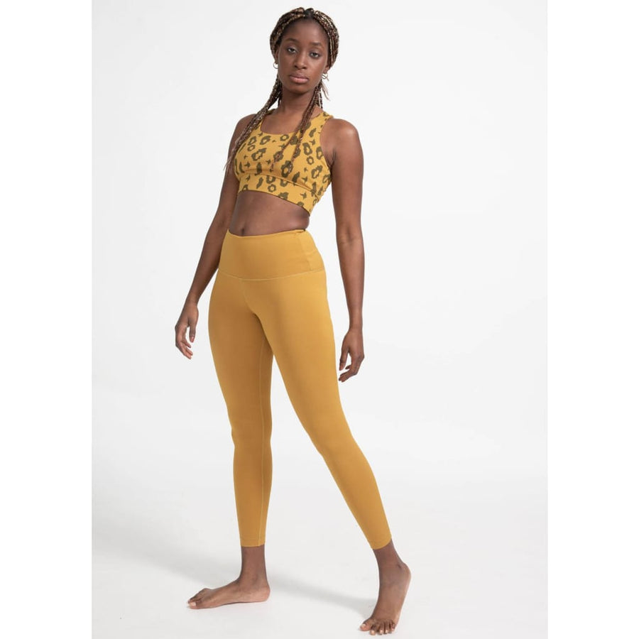 boochen eco-friendly leggings in senf yellow, sustainable fashion, sustainable leggings, yoga, nachhaltige leggings im gelb