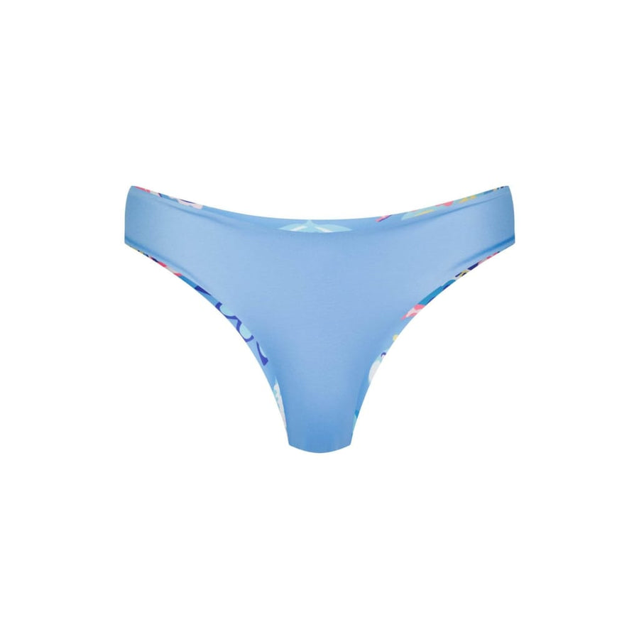 Arpoador Bottom Reversible in Summer Floral / Skyblue - 