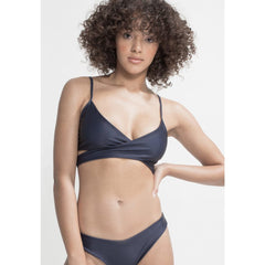 Arpoador Top Reversible in Dark Blue / Solid Brown - boochen eco-conscious surfwear