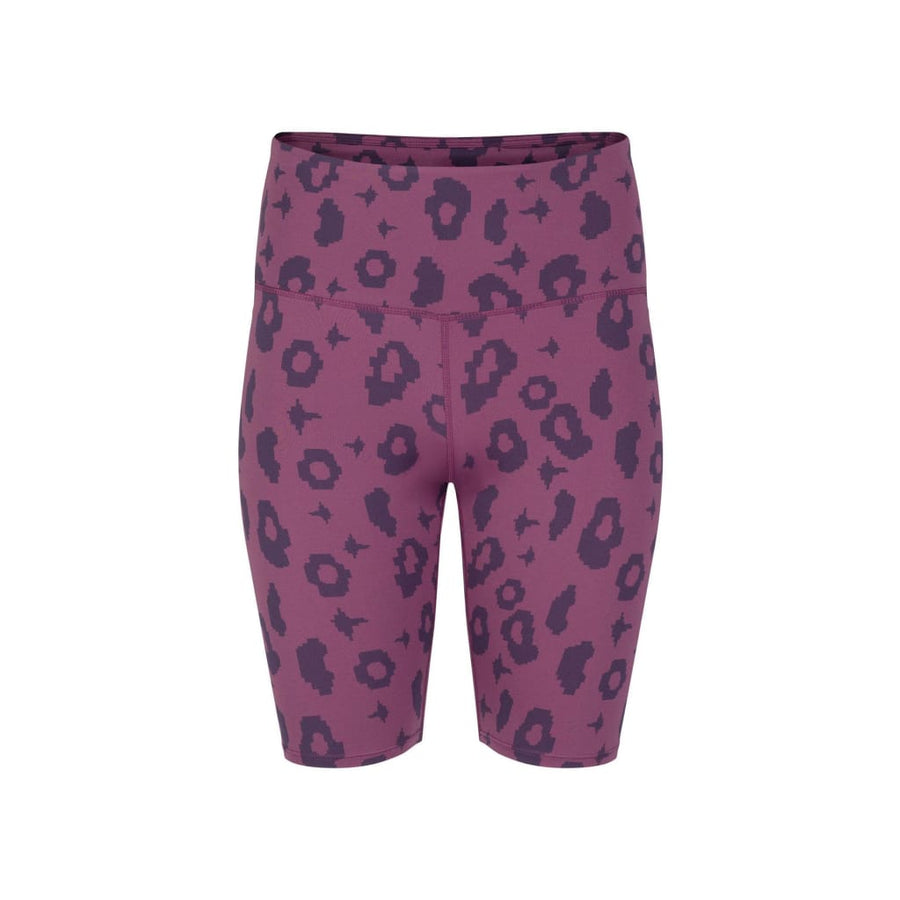 boochen eco-friendly bike shorts in lila leopard, sustainable fashion, sustainable leggings, shorts, nachhaltige shorts im lilac Leopard