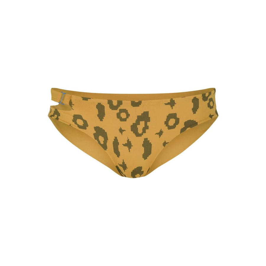 boochen sustainable bikini bottom caparica in yellow leopard Reversible bikini, surf bikini, eco-friendly swimwear, nachhaltige bademode, bikini unterteil