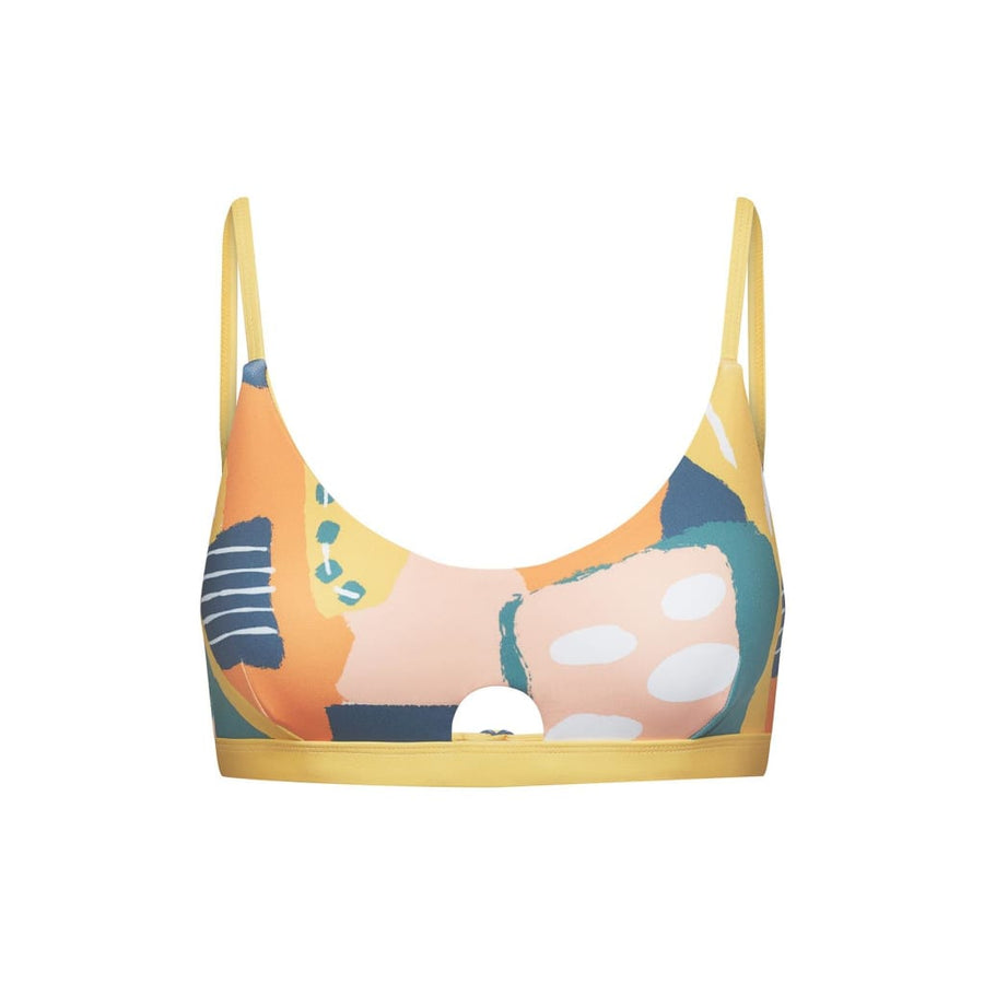 Diani Bikini Top Reversible in Painting Print / Little Dolphin - boochen eco-conscious surfwear