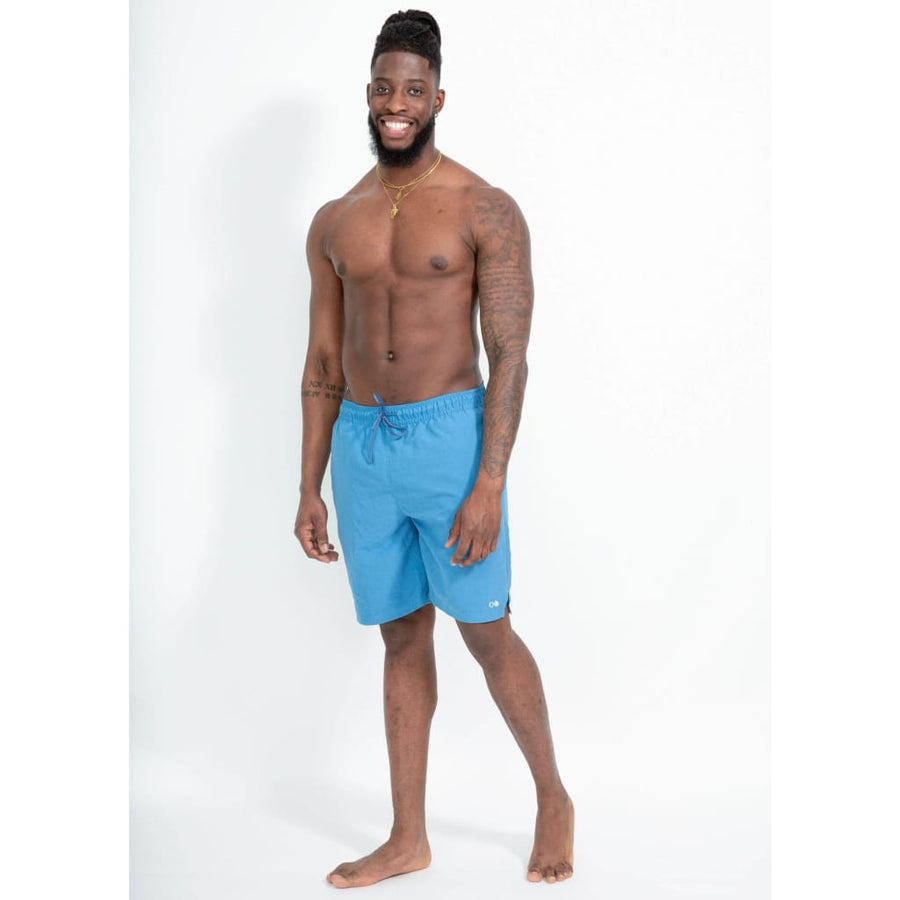 boochen eco man's boardshorts, sustainable boardshorts, beachshorts, nachhaltige badehose skylight