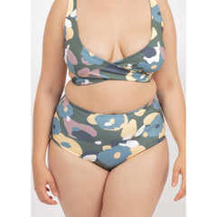 Noja Bottom in Green Wildflower / Daisy - bikini bottom