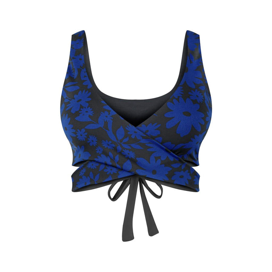 Noja Top in Dark Moonflower / Noir - bikini top