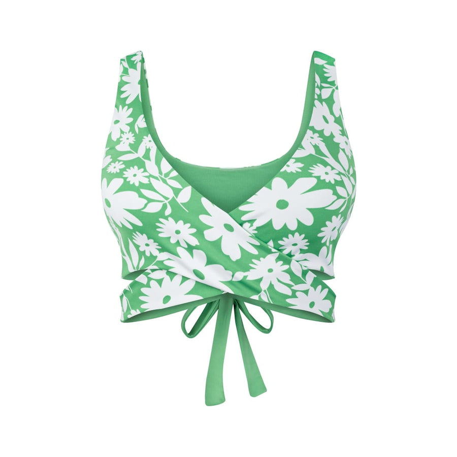 Noja Top in Green Moonflower / Mint - Bikini top