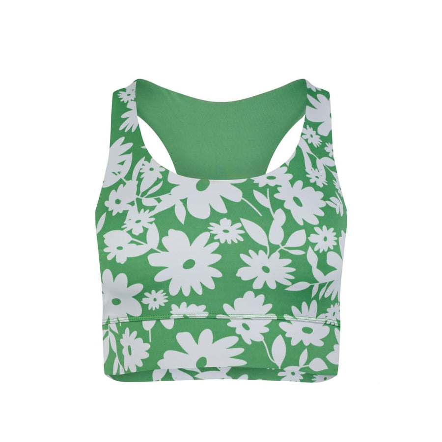 Sports Bra Ubud in Green Moonflower - Sports Bra