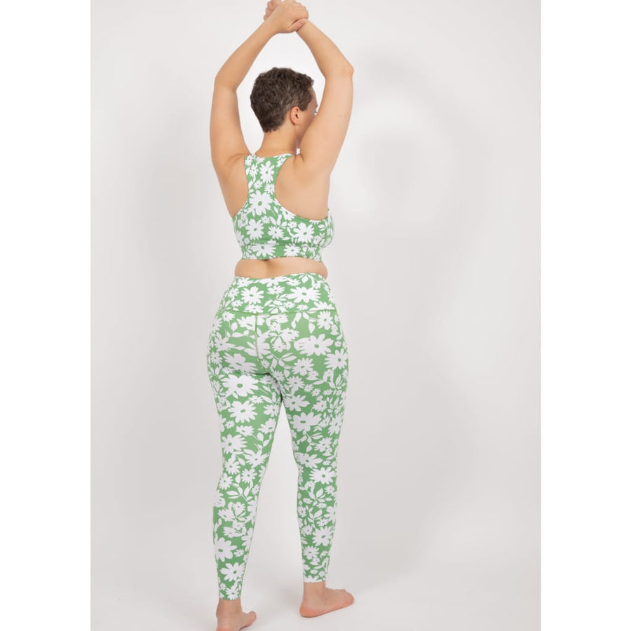 Sports Bra Ubud in Green Moonflower - Sports Bra